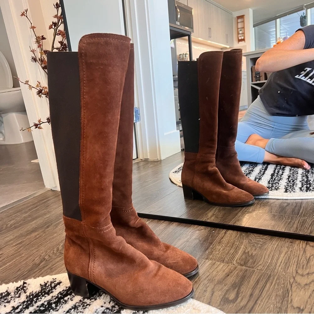 Aquatalia Nova Knee High Suede Boots - Picture 2 of 16